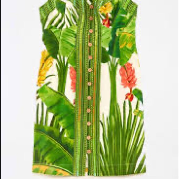 Farm Rio Fresh Forest Scarf Sweetheart-Neck Minidress - Picture 5 of 10